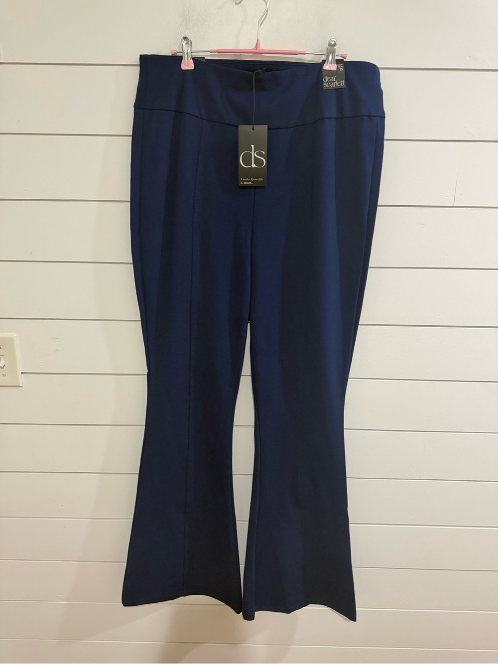 Dear Scarlett Navy Wide-Leg Miracle Pants with Flare